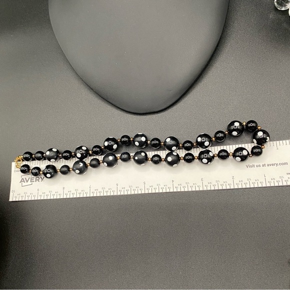 Vintage Polka Dot Mod Necklace 18in - Picture 7 of 7